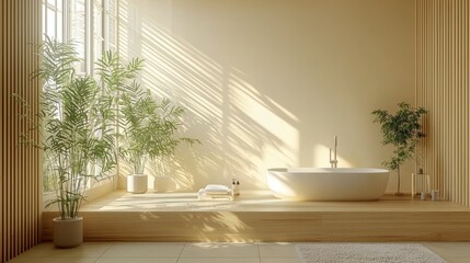 Poster - Scandinavian Inspired Bathroom with Natural Light