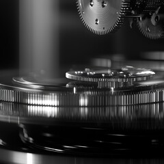 Poster - Gears and Cogs in Motion Close-Up
