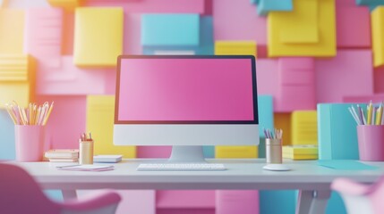 Poster - Vibrant Office Atmosphere for Creative Agents