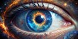 © Theerawat - A Cosmic Eye Gazing into the Infinite Depths of Space, Where Stars and Nebulae Dance in a Symphony of Color and Light