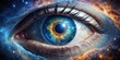 © Theerawat - A Cosmic Eye Gazes into the Depths of Space, Reflecting the Brilliance of the Universe