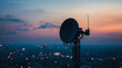 © K2Kstock - Antenna communication technology with city background