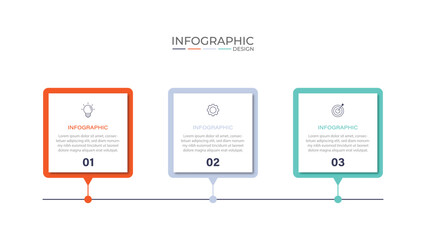 Poster - Presentation business infographic template with 3 options. Vector illustration