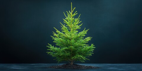 a small green tree in a black pot