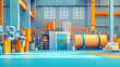 © Kanurism - Paper production line in modern factory, transformation of raw materials into paper products