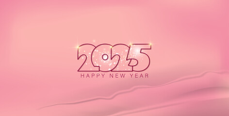 A vibrant wallpaper celebrating the arrival of the New Year 2025