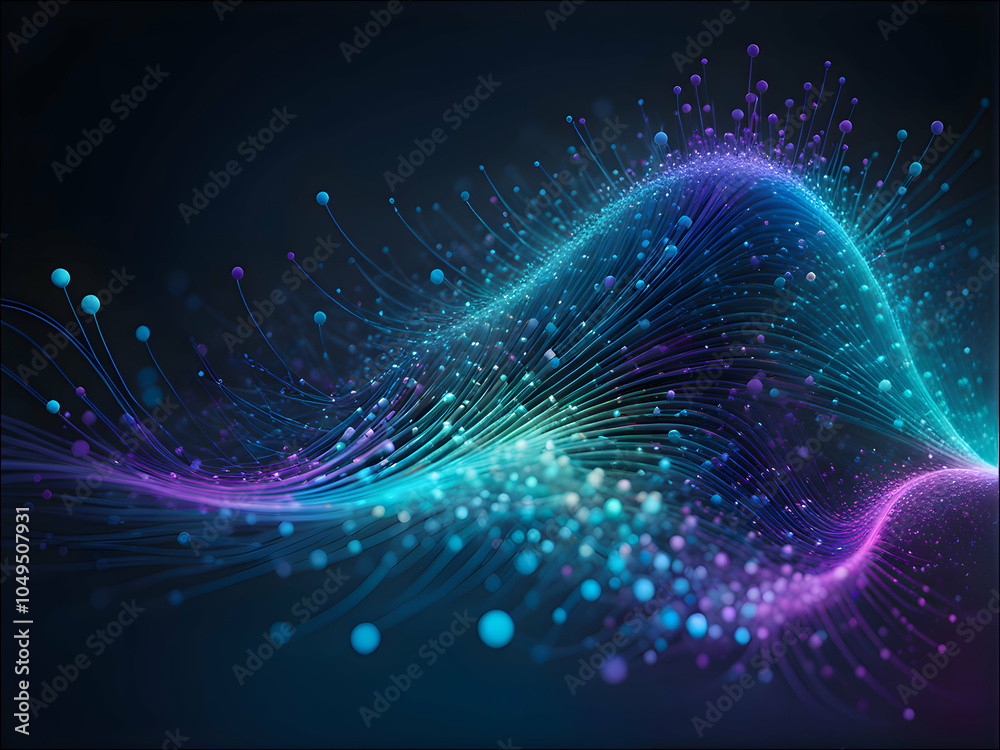 An abstract representation of generative AI, illustrating an advanced ...
