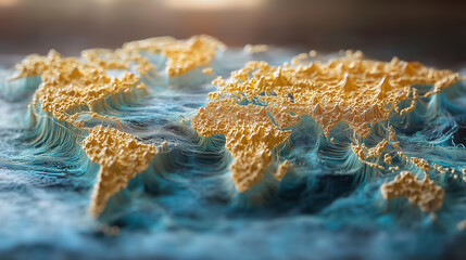 Poster - A vivid illustration shows network nodes linking continents, symbolizing global tech and communication
