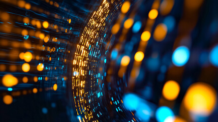 Poster - This visualization depicts the intricate connections and data streams within a quantum computing system