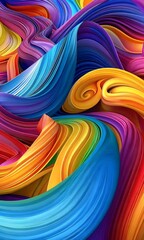 Poster - 
Colorful vector background with colorful waves and curved lines, vector illustration design in the style of abstract rainbow color background for presentation or poster.