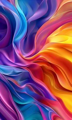 Poster - 
Colorful vector background with colorful waves and curved lines, vector illustration design in the style of abstract rainbow color background for presentation or poster.