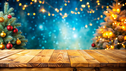 Wall Mural - christmas background with christmas tree and decorations