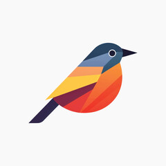  Colorful geometric bird illustration