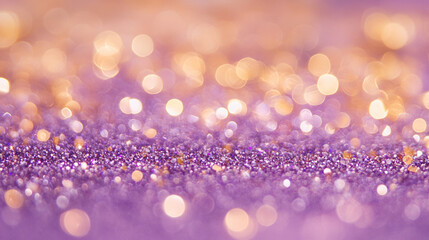 Poster - Purple and gold glitter background sparkles brightly, creating a festive atmosphere for celebrations