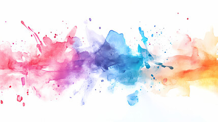 Wall Mural - Abstract watercolor background with colorful splashes and textured brushstrokes. Ink and Wash Painting. Illustration