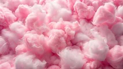 Wall Mural - fluffy pink cotton candy cloud background texture with forced perspective