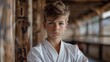 © Deris Firmansyah - Young boy practices jujitsu in training center during afternoon class at a martial arts dojo