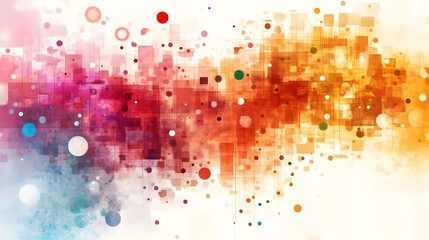Poster - Abstract Geometric Background with Watercolor Texture