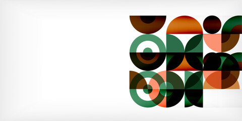 Fototapete - Colorful circle abstract background. Template for wallpaper, banner, presentation, background