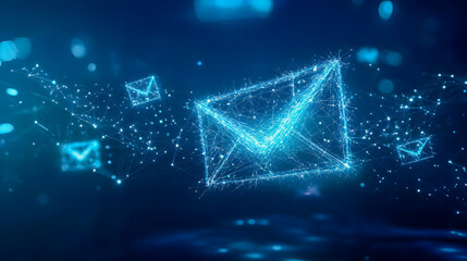 Poster - Digital Mail Concept with Network Connections