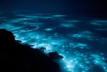 milky seas a rare bioluminescent phenomenon where large areas of