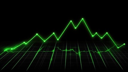 Poster - Dramatic Stock Market Graph on Screen