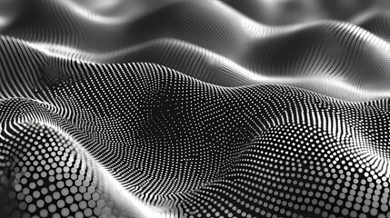 Wall Mural - Textured point wave bump background. abstract dot background. cyberspace technology background. Stippling. Illustration