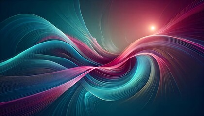 Aufkleber - Elegant abstract gradient of turquoise and fuchsia colors background