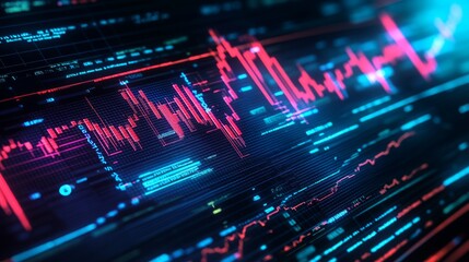 Poster - Dynamic 3D Technology with Bright Lines on White Background