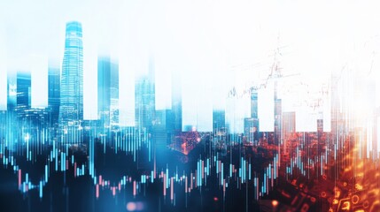Poster - Finance Technology Background with High Contrast Elements