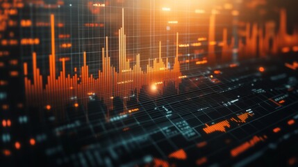 Poster - High Contrast Financial Charts on Isolated Background