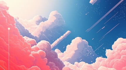 Poster - Cloud technology flat illustration.