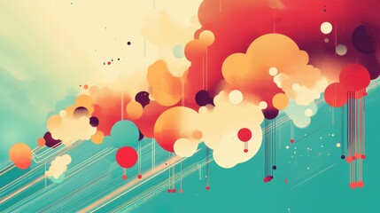 Poster - Cloud technology flat illustration.