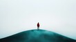 © MAY - A lone figure, shrouded in swirling steam and fog, walks through a desolate landscape, symbolizing the loneliness and isolation of the human experience.