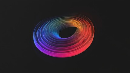 Leinwandbilder - Abstract Circles Background with Swirling Patterns and Colorful Light Effects