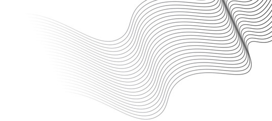 Poster - Abstract blue blend curve line. Geometric  dynamic thin line futuristic wave.  Abstract modern background line stripe pattern technology concept design.