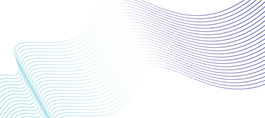 Poster - Geometric  dynamic thin line futuristic wave. Abstract blue blend curve line. Abstract modern background line stripe pattern technology concept design.