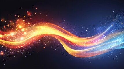 Poster - Bright Colorful Lights Vector Background Design