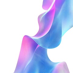 Wall Mural - Elegant dynamic light flow on wavy abstract vector lines design