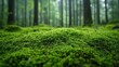 © ROY - Beautiful and peaceful forest with green moss covering the forest floor