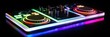© nimaxs - DJ controller with illuminated controls and colorful reflections, perfect for branding