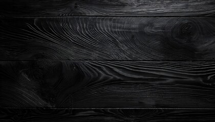 Aufkleber - Luxurious Deep Black Wooden Plank Texture with Intricate Woodgrain Patterns. Ideal for High-End Interior Design, Dark Themed Branding, Product Photography, and Elegant Visual Backdrops