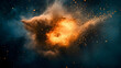 © Siasart - Orange and Blue Dust Explosion Abstract Background