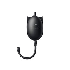 Poster - Modern black computer mouse on white isolated background. isolated on transparent background.