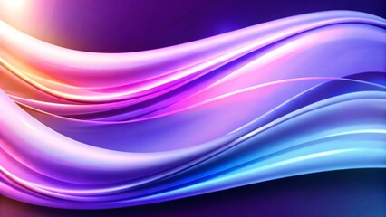 Poster - Serenading Spectra A Mesmeric 3D Symphony of Melted, Multicolored Chrome Foiled Liquid Waves background