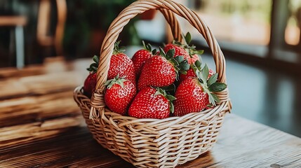 Fresh strawberry basket