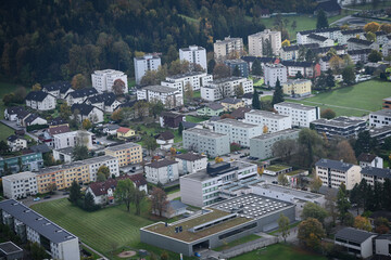 aerial view of the city