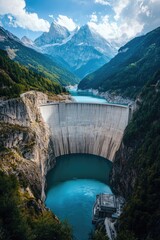 Poster - Mountain lake scenic view