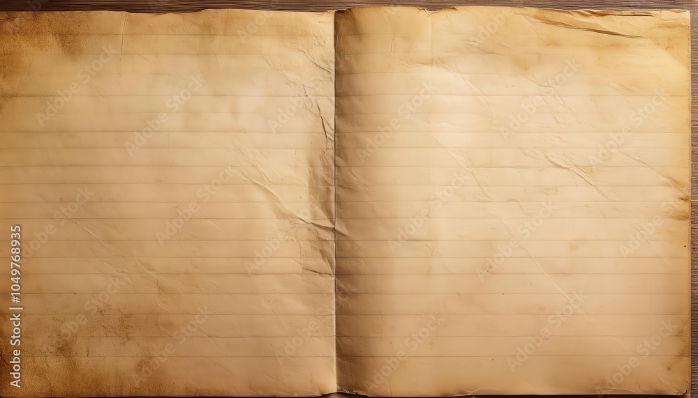 Weathered Vintage Parchment Background with Subtle Horizontal Lines and ...