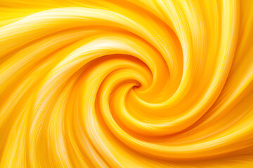 High-resolution shot of a glossy yellow swirl with perfect lighting to enhance its rich color and smooth, fluid motion